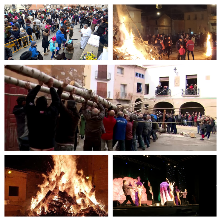 Hogueras, bendiciones de animales y espectáculos son actos tradicionales de las fiestas de San Antón y San Sebastián.