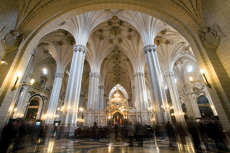 Imagen de archivo del interior de la catedral de La Seo de Zaragoza.