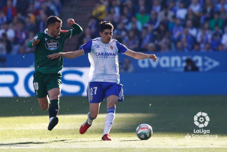 Enrique Clemente, durante un partido con el Real Zaragoza. Foto: LaLiga.