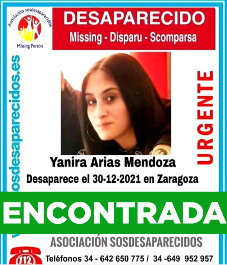 La Policía ha localizado sana y salva a Yanira Arias Mendoza y su bebé.