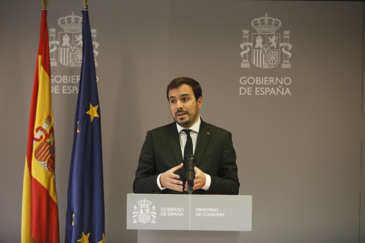 El ministro de Consumo, Alberto Garzón, interviene en un acto institucional. / Cézaro De Luca - Europa Press