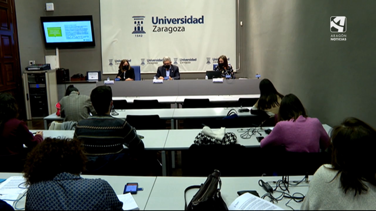 Rueda de prensa de la Universidad de Zaragoza.