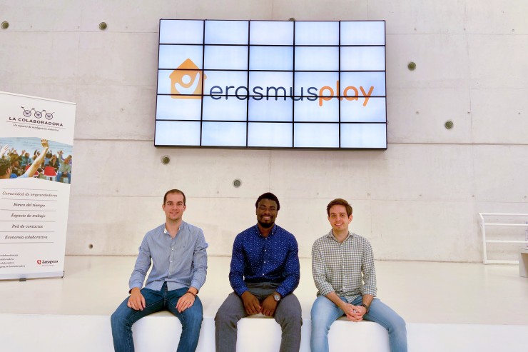 David Casanova, Manuel Herrero y Smith Donkor son los tres socios de Erasmus Play.