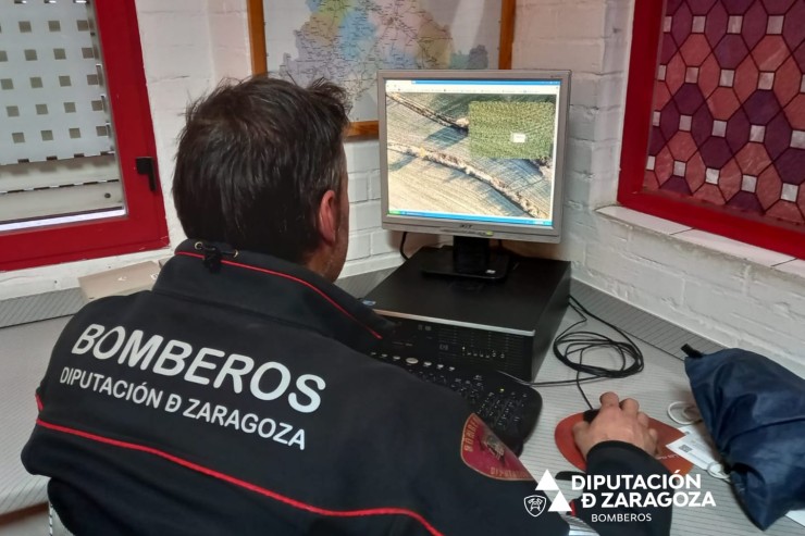 Bomberos DPZ colaboran en la búsqueda de un hombre desaparecido en Navarra. / Diputación de Zaragoza