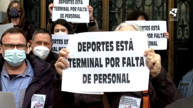 Imagen de la manifestación de este sábado en Zaragoza.