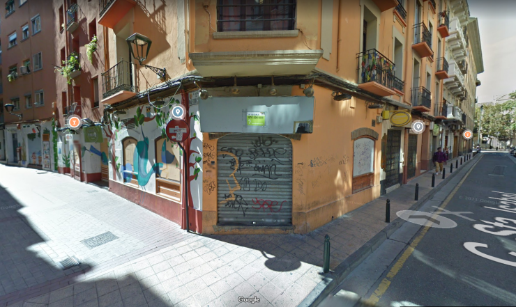 Confluencia de la calle Santa Isabel con la calle Maestro de Luna, en Zaragoza. / Google Maps