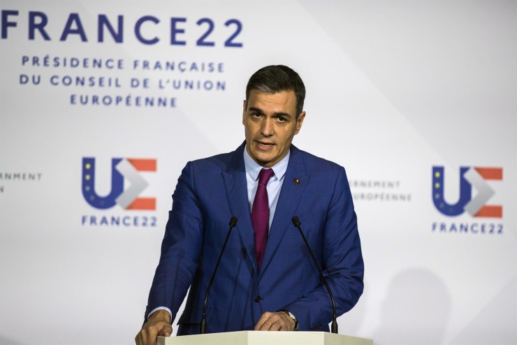 Pedro Sánchez en la cumbre de la UE en Versalles (Francia). / Foto: EFE.