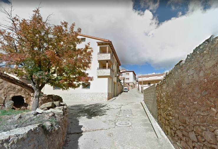 Imagen del lugar donde se ha producido el accidente, en Galve (Teruel).