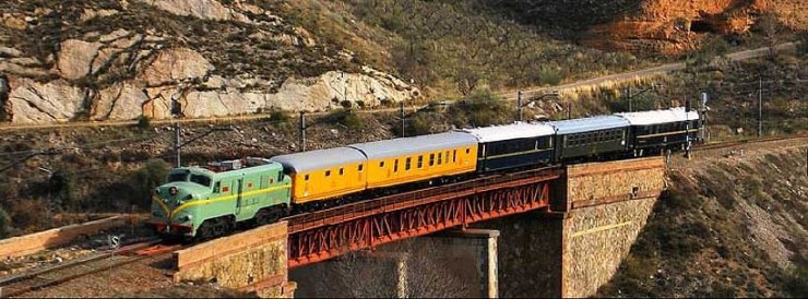 Imagen del Tren Azul. / Fotos: Asociación de Amigos del Ferrocarril y Tranvías