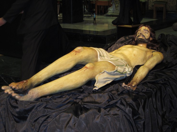 Imagen de archivo del Cristo en la Cama, protagonista de la Semana Santa de Zaragoza. | Europa Press