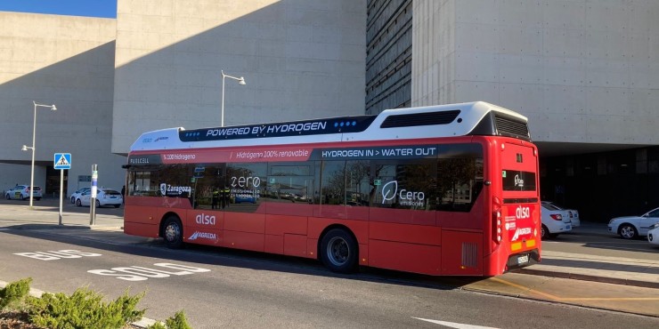 La nueva línea contará con autobuses de hidrógeno. / Ayuntamiento de Zaragoza.
