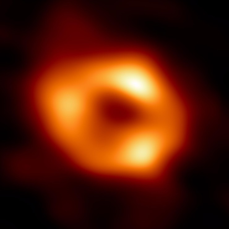 Imagen de Sagitario A*, captada por los científicos del Telescopio Horizonte de Sucesos. | EHT