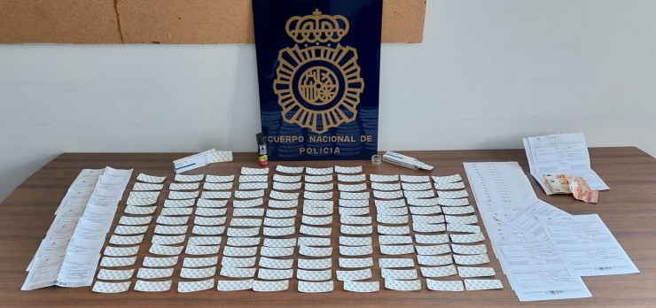 Prisión para el detenido con 2.000 pastillas de Rivotril y 30 recetas falsas. Foto: Policía Nacional.