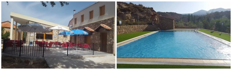 Imagen del albergue y la piscina de Riodeva (Teruel). / Foto: Albergue Un Mundo Perdido