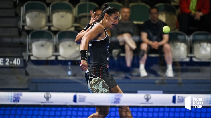 Mapi Sánchez Alayeto, en los cuartos del Open de Dinamarca esta mañana. Foto: WPT