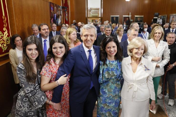 Alfonso Rueda, en la ceremonia de toma de posesión como el sexto presidente gallego./EFE