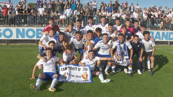 Celebración del Deportivo Aragón. Foto: Aragón Deporte.