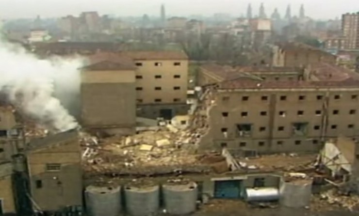 Imagen de la casa cuartel de la Guardia Civil de Zaragoza tras la explosión. (Foto: Europa Press)