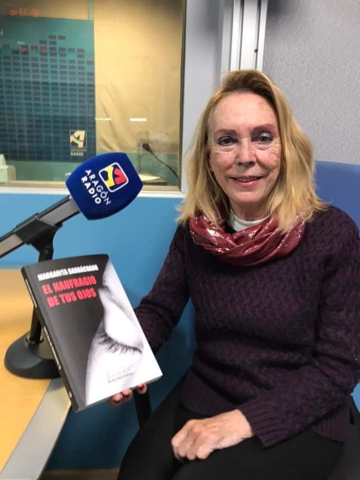 Entrevista a Margarita Barbachano en Aragón Radio, en la presentación de su última obra "El naufragio de tus ojos"