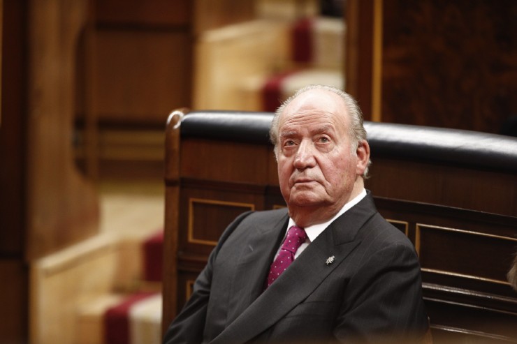 El rey emérito don Juan Carlos en el acto conmemorativo del 40º aniversario de la Constitución de 1978. / Foto: EP.