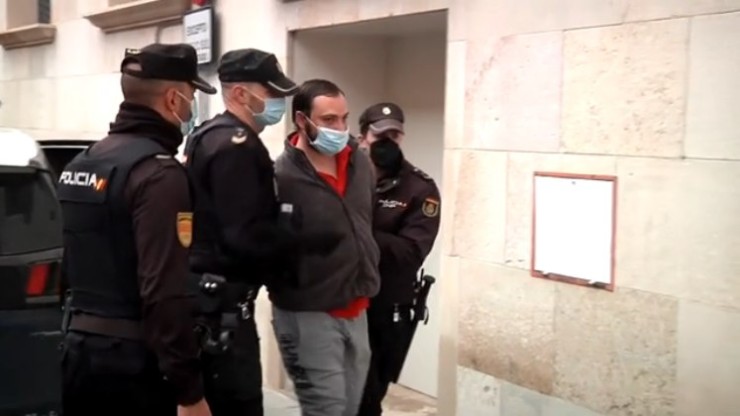 El 'Rambo de Requena', a su llegada a la Audiencia de Teruel, el pasado 22 de marzo.