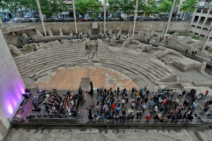 Vista del teatro romano. / Foto: Ayuntamiento de Zaragoza