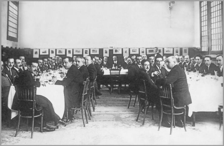 Primera reunión-cena de fundación de la RSFZ datada en 1922. / Foto: RSFZ