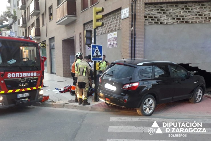 El varón ha fallecido tras desvanecerse y chocar contra un local. Fuente y firma: Diputación de Zaragoza.
