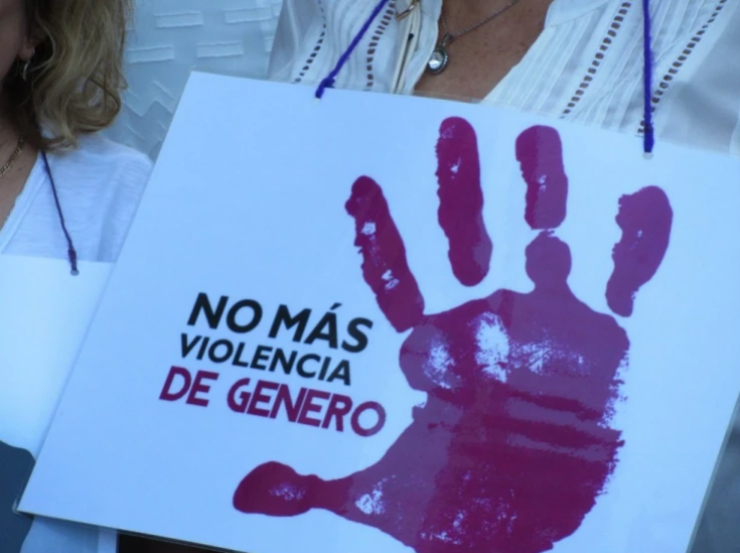 Cartel contra la violencia de género.