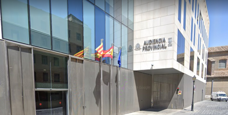 La segunda sesión del juicio se ha celebrado este martes en la Audiencia Provincial de Zaragoza. / Google Maps