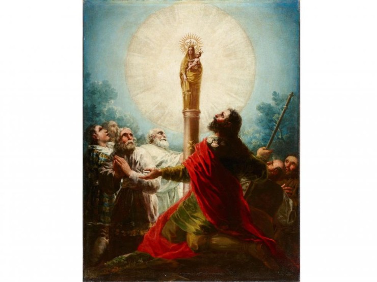 'Aparición de la Virgen del Pilar al apóstol Santiago y a sus discípulos'. (Alcalá subastas).