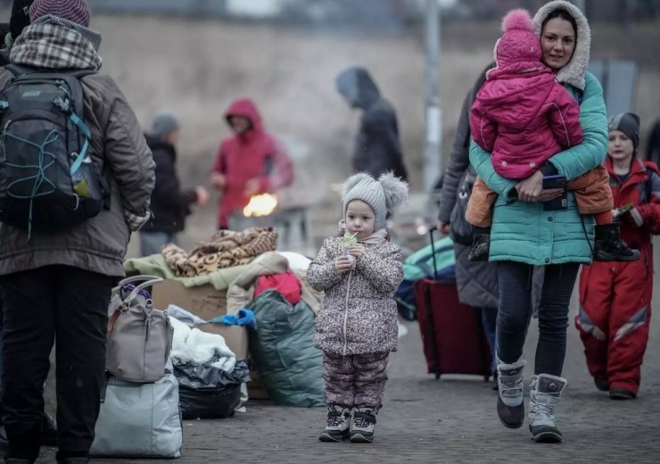 Refugiados ucranianos en una foto de archivo. / Europa Press