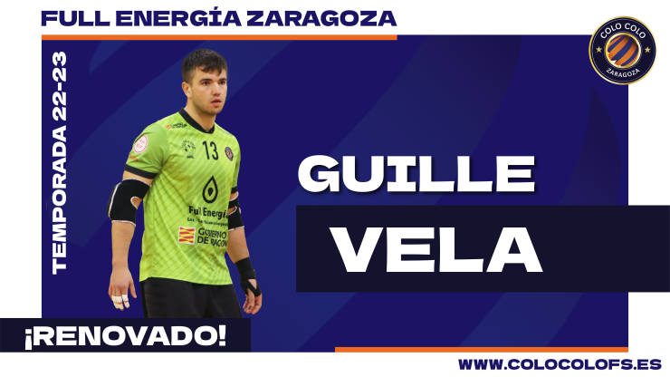 Guille Vela seguirá defendiendo la portería del Full Energía Zaragoza.
