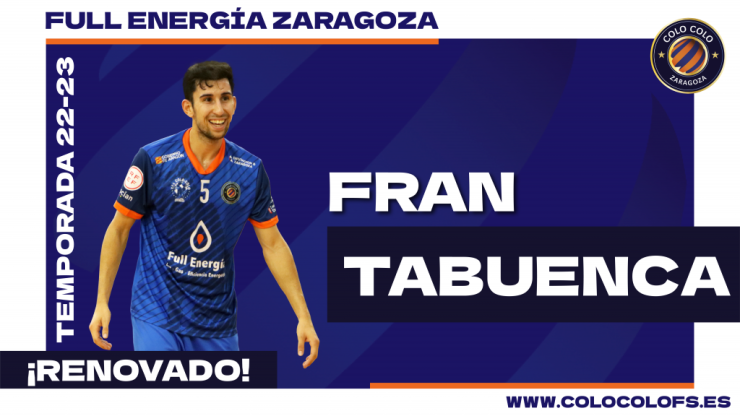 Fran Tabuenca, renovado con el Full Energía Zaragoza.