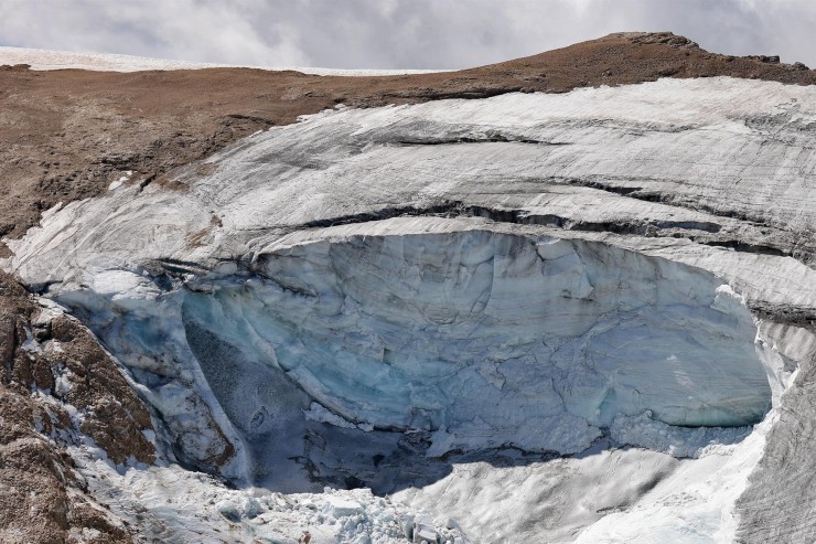 El glaciar de la Marmolada donde se produjo el derrumbe. / EFE