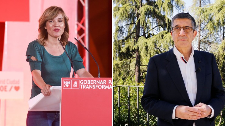 Los nuevos portavoces del PSOE, Pilar Alegría y Patxi López. / Europa Press