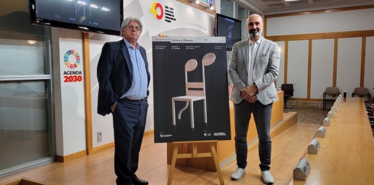 El gerente del Patronato de Artes Escénicas y de la Imagen, José María Turmo y director general de Cultura, Víctor Lucea./ Gobierno de Aragón