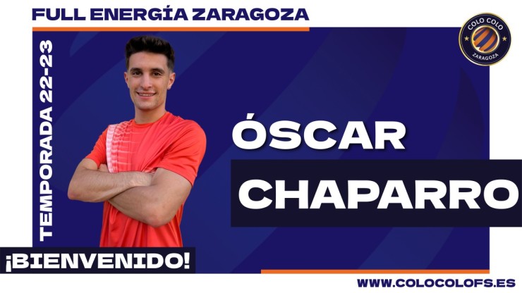 Óscar Chaparro es el cuarto fichaje de Full Energía Zaragoza.