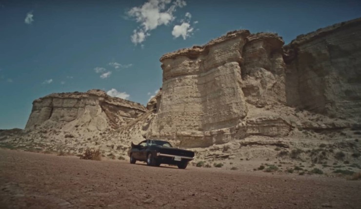 Grabación del videoclip del belgaTamino Amir en el desierto de los Monegros. (Monegros Film Comission)