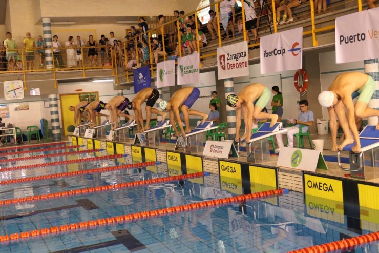 Una imagen del Trofeo Ciudad de Zaragoza de natación disputado en el Stadium Casablanca.