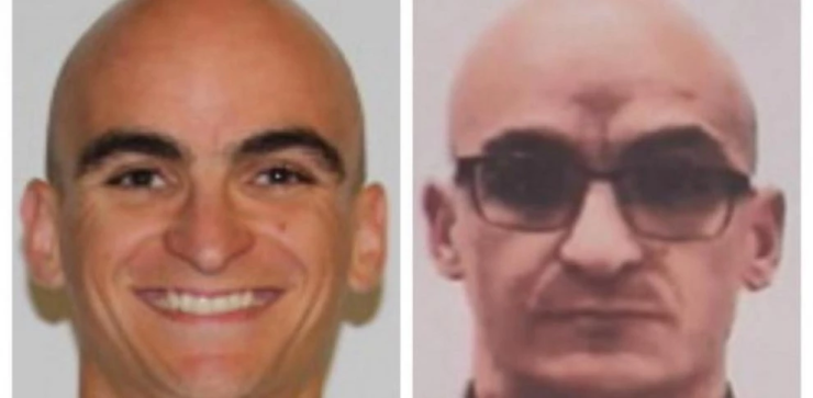 Cédric Tauleygne, el fugitivo, en dos imágenes proporcionadas por la Gendarmería francesa.