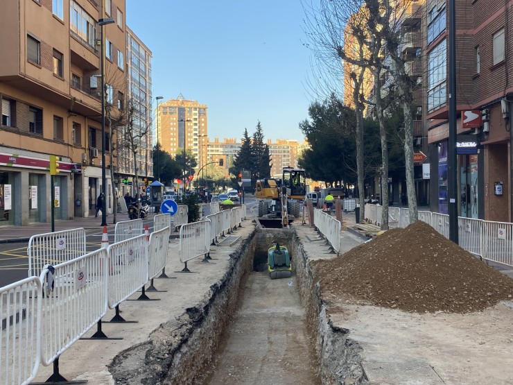 Obras de la primera fase de renovación del colector de la avenida de Madrid. | Ayuntamiento de Zaragoza