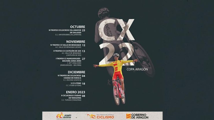 Calendario de la Copa Aragón de Ciclocross.