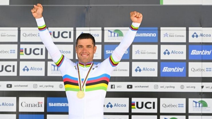 Eduardo Santas ganó el sábado el oro. Foto: Federación Española de Ciclismo