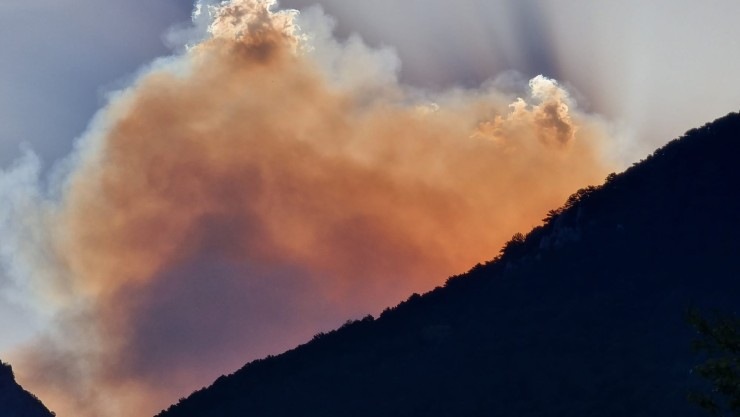 Imagen del incendio de Laspuña (Huesca).