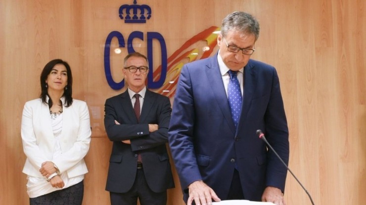 Imagen de archivo de Mariano Soriano Lacambra en la jura de su anterior cargo como director general de Deportes del CSD. / Europa Press