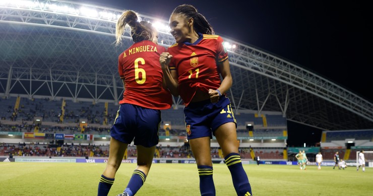 La jugadora Salma Paralluelo en el España - México del Mundial Sub 20