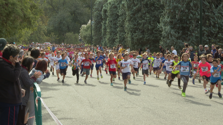La carrera de la Infancia celebrada este domingo en el Parque Grande de Zaragoza.