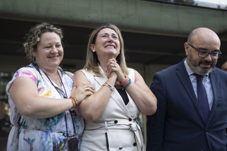 La madre de Marta Calvo, Marisol Burón, tras la lectura del veredicto el pasado mes de julio. / Europa Press.