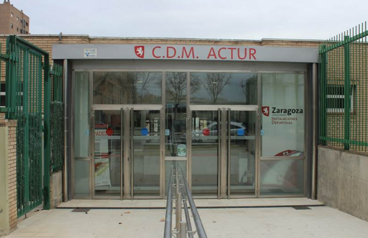 Imagen de la entrada al CDM Actur. / Ayuntamiento de Zaragoza